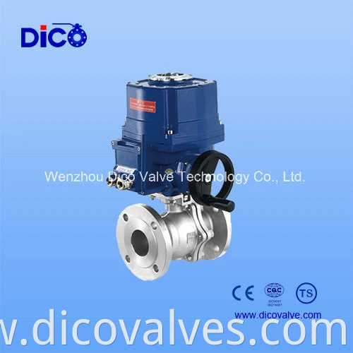 Pneumatic and electric flange ball valve